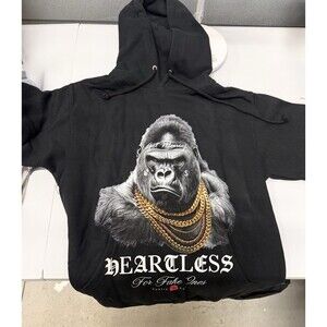 Hasta Muerte Hoodie Black Fearless Gorilla New S Small